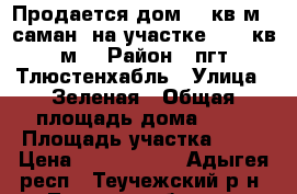 Продается дом 29 кв.м. (саман) на участке 12,8 кв.м. › Район ­ пгт.Тлюстенхабль › Улица ­ Зеленая › Общая площадь дома ­ 29 › Площадь участка ­ 13 › Цена ­ 1 500 000 - Адыгея респ., Теучежский р-н, Тлюстенхабль пгт Недвижимость » Дома, коттеджи, дачи продажа   